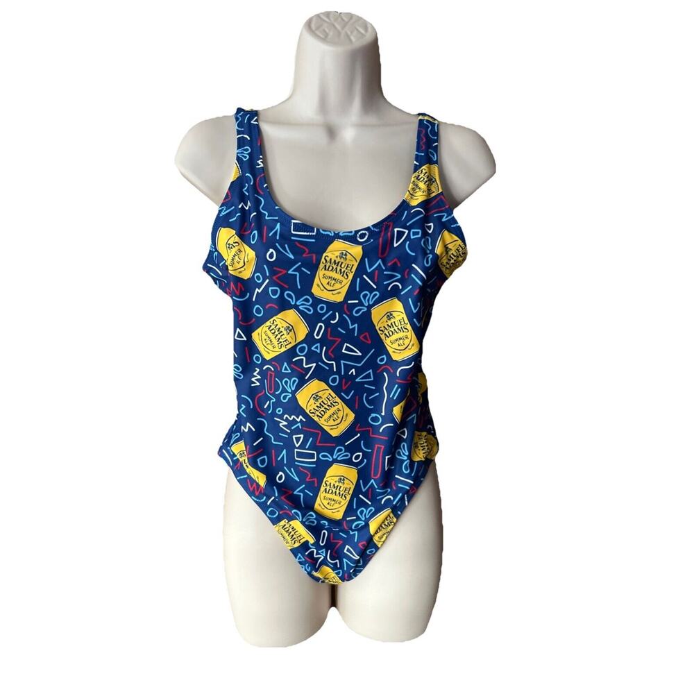 SHINESTY sz L SWIMSUIT Samuel Adam’s Summer Ale Beer Can Hi-Cut Bathing suit B25